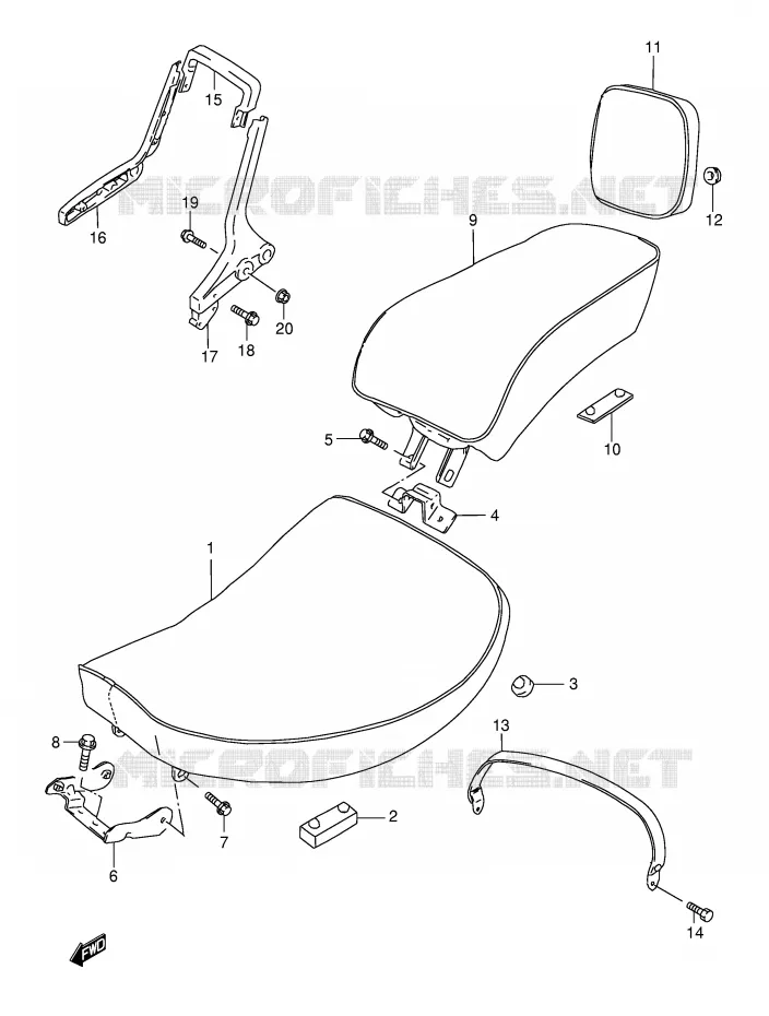 SELLE Suzuki MOTO 800 INTRUDER 2002  VS800GLK2(E22)