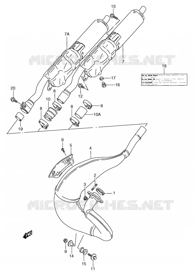 SILENCIEUX Suzuki MOTO 125 TS-R 1993  TS125RP(E2)
