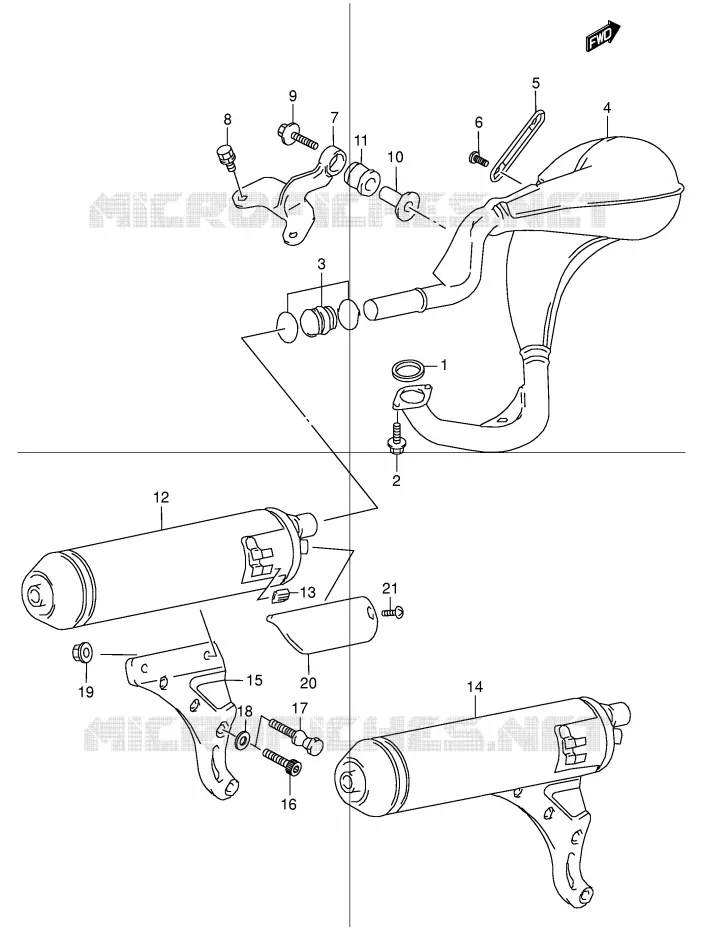 SILENCIEUX Suzuki MOTO 50 STREET-MAGIC 2000  TR50SY(E2)