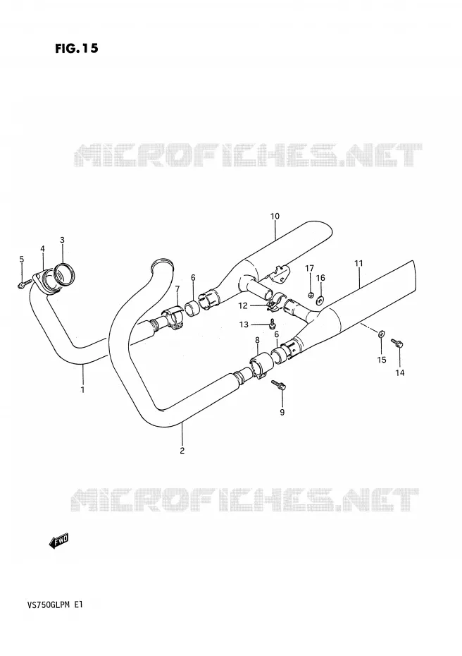 SILENCIEUX Suzuki MOTO 750 INTRUDER 1987  VS750GLPH(E1)