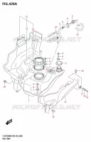 RESERVOIR D'ESSENCE (P03,P28) pour Suzuki KINGQUAD 750 2024