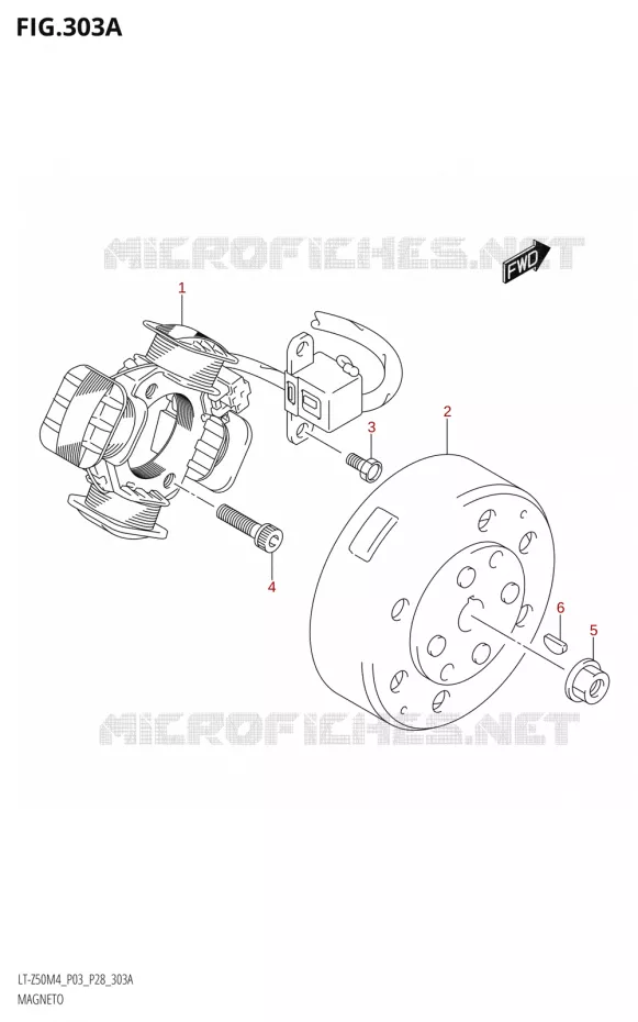 ALLUMAGE ROTOR - STATOR Suzuki QUAD 50 QUADSPORT 2024  LT-Z50 M4 (E03,E28)
