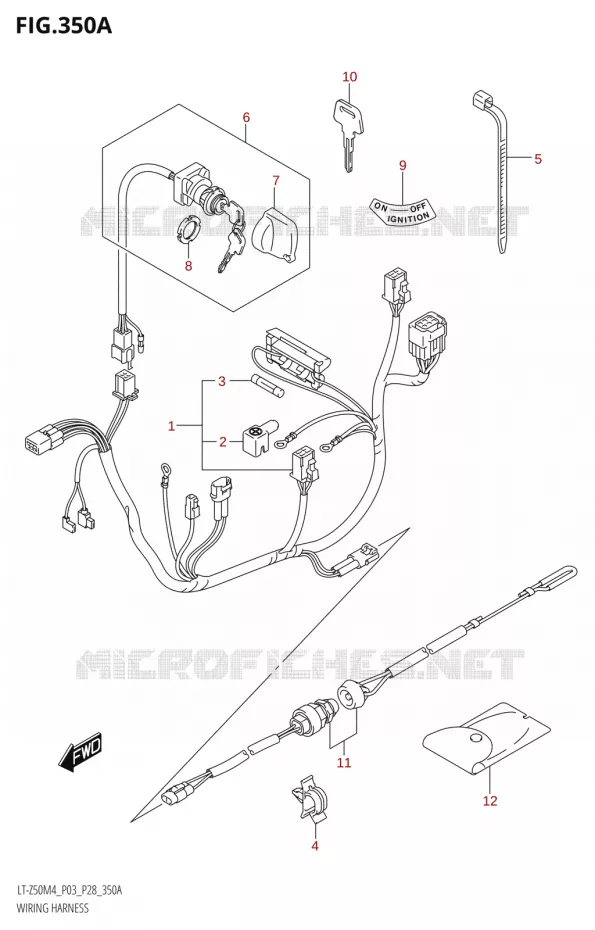 FAISCEAU ELECTRIQUE Suzuki QUAD 50 QUADSPORT 2024  LT-Z50 M4 (E03,E28)