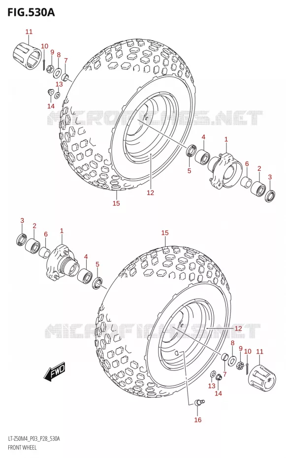 ROUE AVANT Suzuki QUAD 50 QUADSPORT 2024  LT-Z50 M4 (E03,E28)