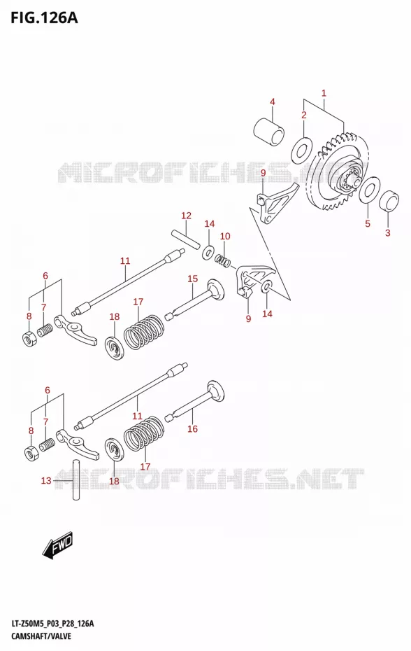ARBRE A CAMES - SOUPAPES Suzuki QUAD 50 QUADSPORT 2025  LT-Z50 2025 M5