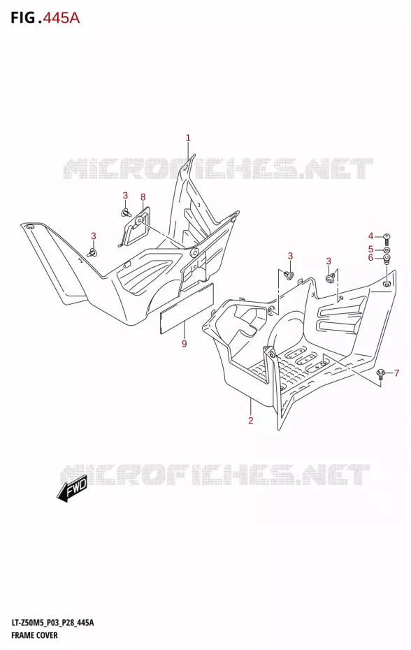 CARENAGES Suzuki QUAD 50 QUADSPORT 2025  LT-Z50 2025 M5