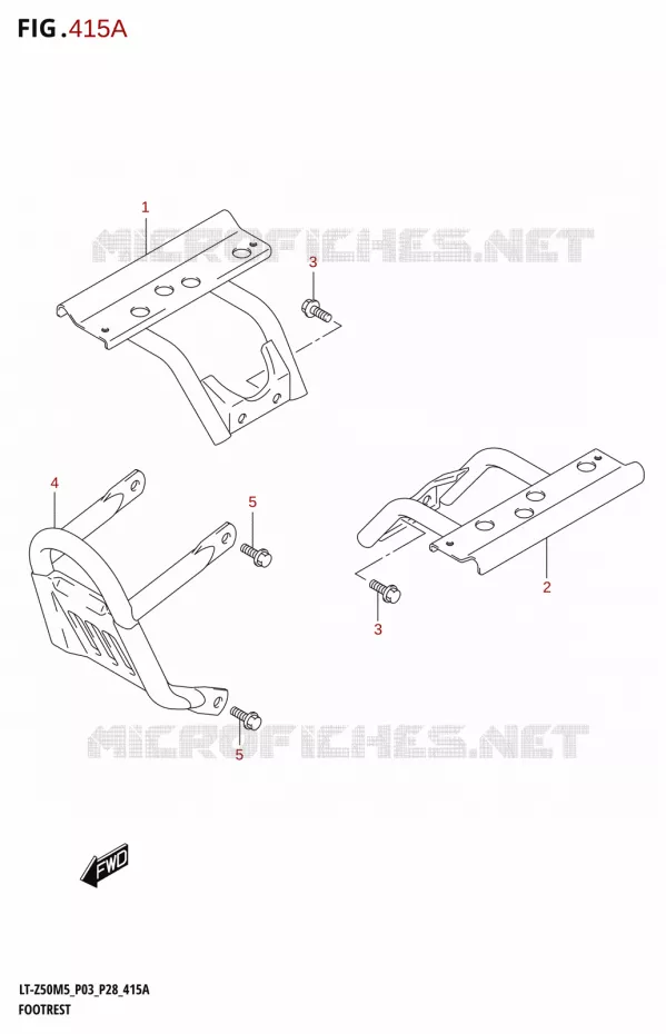 REPOSE PIEDS Suzuki QUAD 50 QUADSPORT 2025  LT-Z50 2025 M5