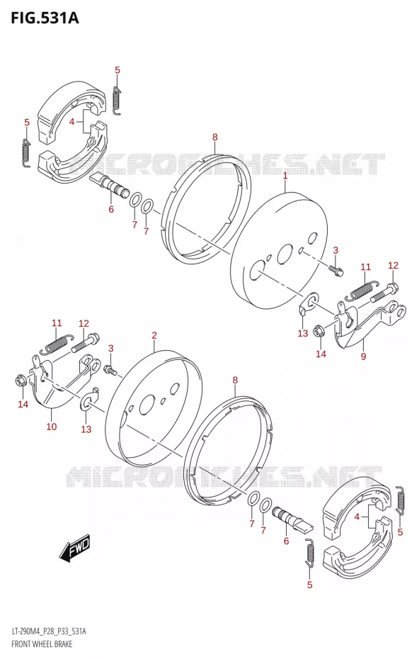 FREIN AVANT Suzuki QUAD 90 QUADSPORT 2024  LT-Z90 M4 (E28,E33)