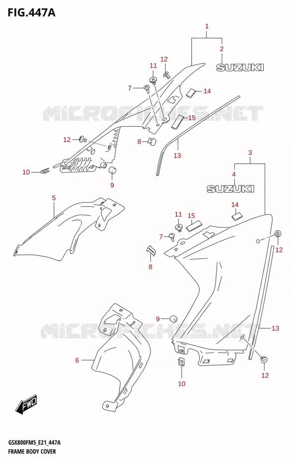 CARENAGES Suzuki MOTO 800 GSX 2025  GSX800FRQ 2025 M5 (E21)