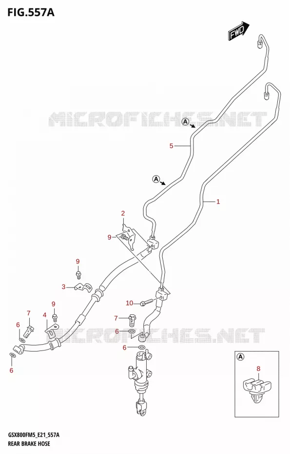 DURITE DE FREIN ARRIERE Suzuki MOTO 800 GSX 2025  GSX800FRQ 2025 M5 (E21)