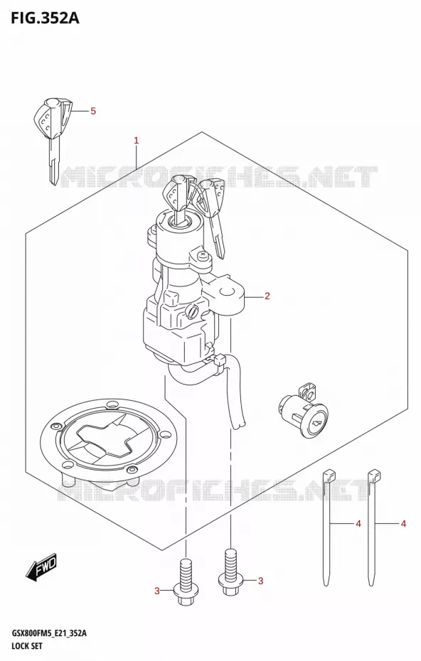JEU DE SERRURES Suzuki MOTO 800 GSX 2025  GSX800FRQ 2025 M5 (E21)