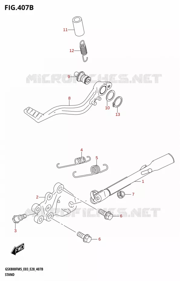 BEQUILLE Suzuki MOTO 800 GSX 2025  GSX800FRQM5 E28 2025 M5 (E28)