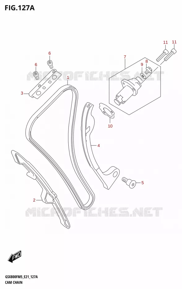 DISTRIBUTION Suzuki MOTO 800 GSX 2025  GSX800FUQ 2025 M5 (E21)