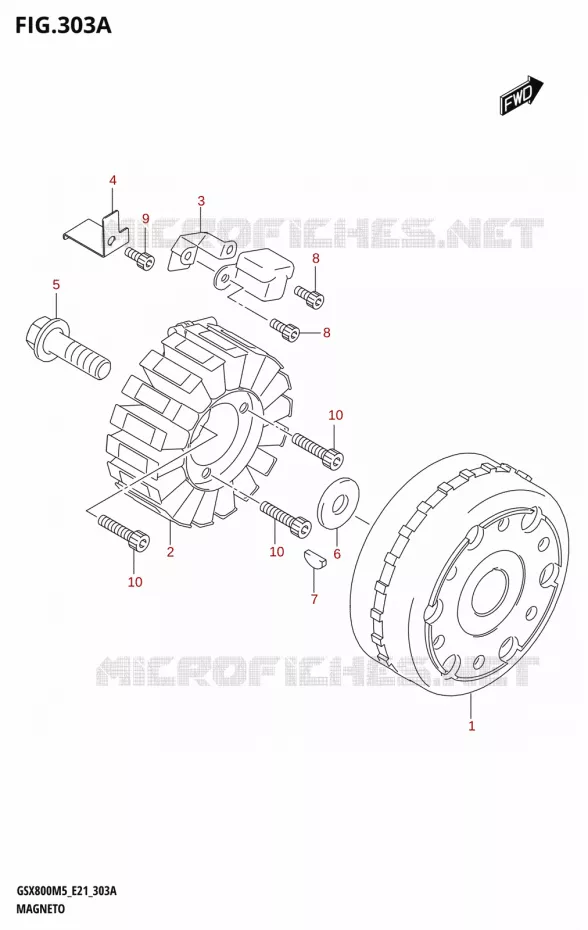 ALLUMAGE ROTOR - STATOR Suzuki MOTO 800 GSX 2025  GSX800UQM5 E21 2025 M5 (E21)