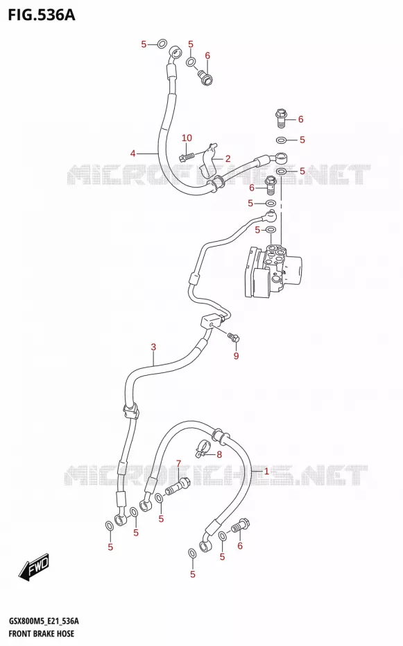 DURITE DE FREIN AVANT Suzuki MOTO 800 GSX 2025  GSX800UQM5 E21 2025 M5 (E21)