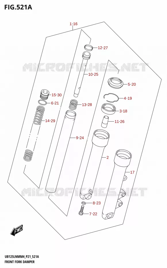 FOURCHE Suzuki SCOOTER 125 BURGMAN 2024  UB125LNM 2024 M4 (P21)