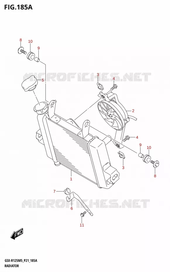 RADIATEUR Suzuki MOTO 125 GSX-R 2025  GSX-R125RL 2025 M5 (P21)