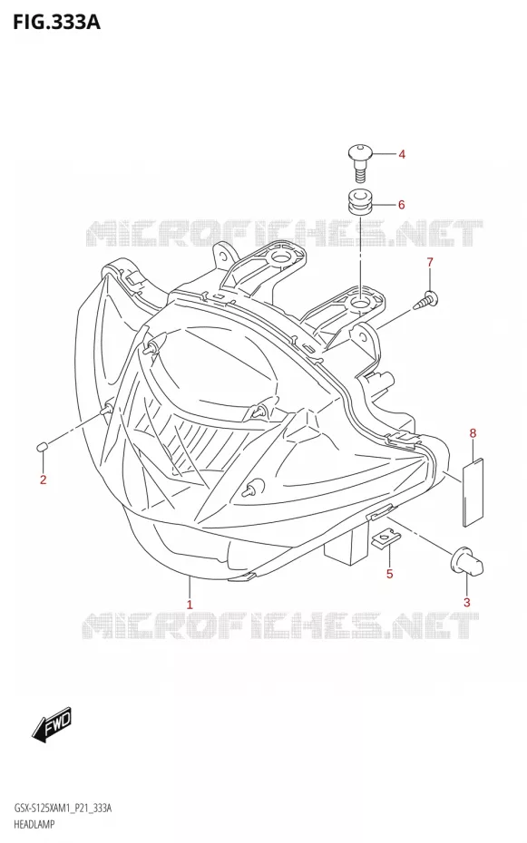 PHARE Suzuki MOTO 125 GSX-S 2021  GSX-S125XA M1 (P21)