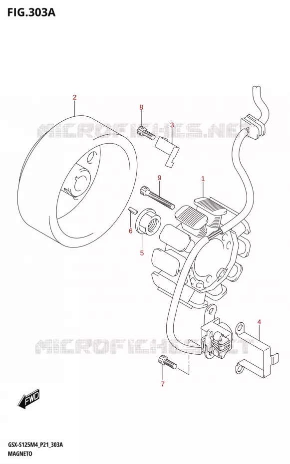 ALLUMAGE ROTOR - STATOR Suzuki MOTO 125 GSX-S 2024  GSX-S125RL / GSX-S125RLX M4 (P21)