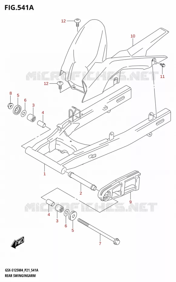 BRAS OSCILLANT Suzuki MOTO 125 GSX-S 2024  GSX-S125RL / GSX-S125RLX M4 (P21)