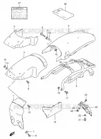 GARDE BOUE ARRIERE (P9) pour Suzuki TS-ER 125 1998