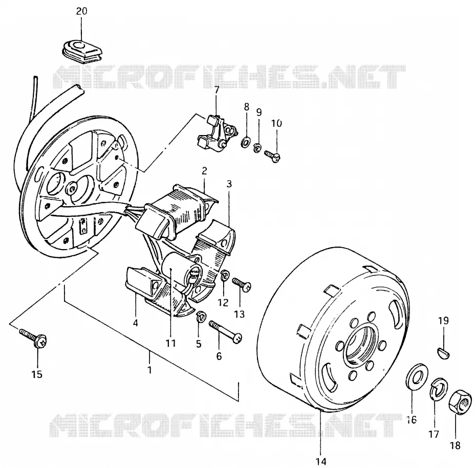 ALLUMAGE ROTOR - STATOR (E16) Suzuki MOTO 125 TS-ER 1999  TS125ERX(T/X)