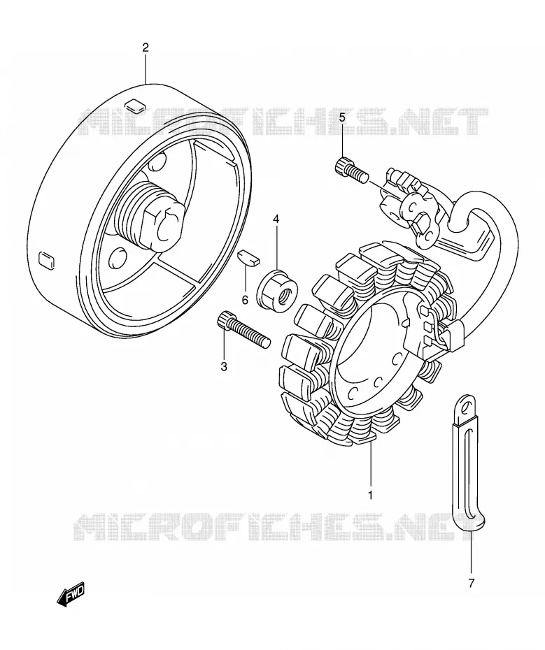 ALLUMAGE ROTOR - STATOR Suzuki MOTO 250 INTRUDER 2004  VL250K4(E2)
