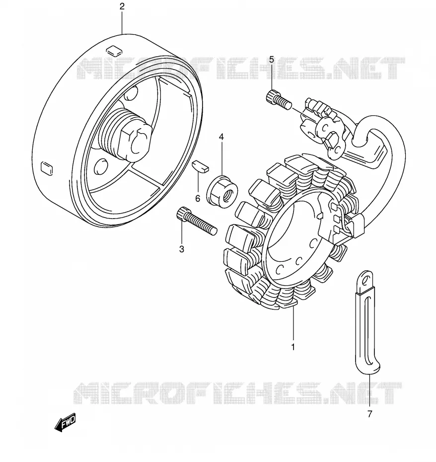 ALLUMAGE ROTOR - STATOR Suzuki MOTO 250 INTRUDER 2006  VL250K6(E19)