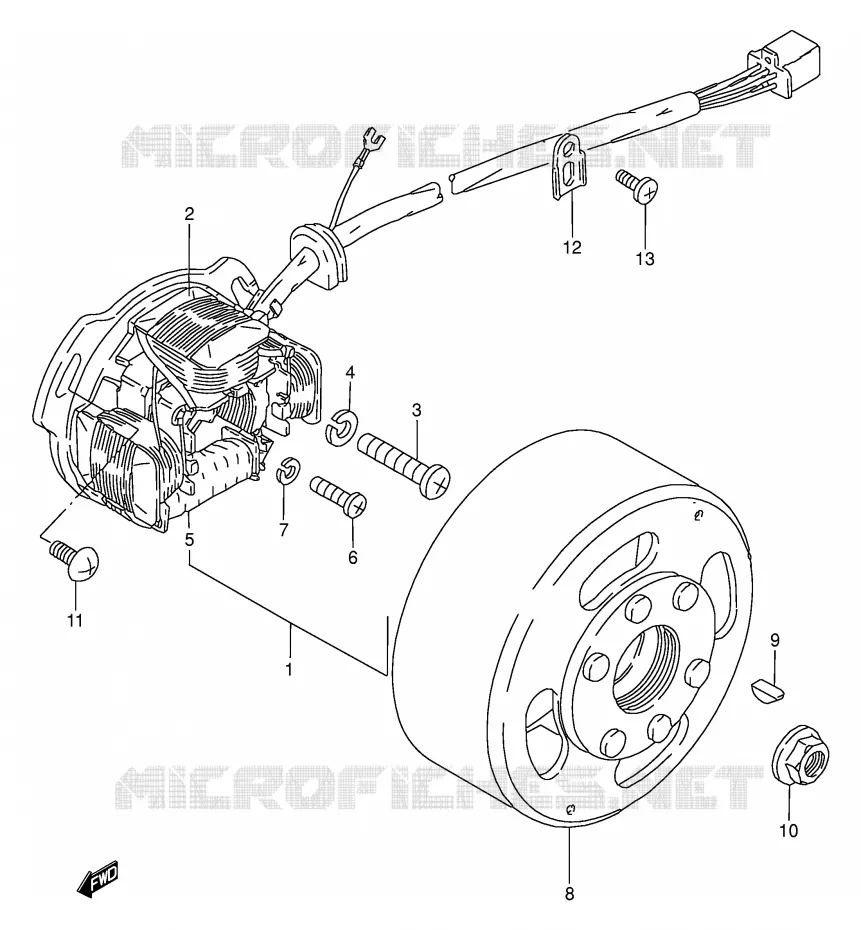 ALLUMAGE ROTOR - STATOR Suzuki MOTO 50 TS-W 1983  TS50WD(E6)