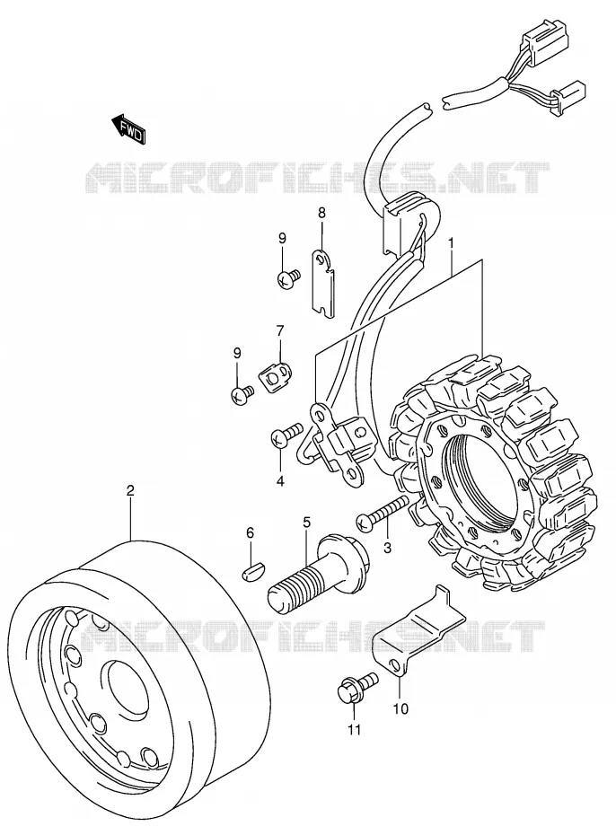 ALLUMAGE ROTOR - STATOR Suzuki MOTO 800 INTRUDER 2004  VS800GLK4(E3/E28)