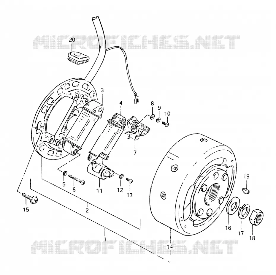 ALLUMAGE ROTOR - STATOR (TS125ERT) Suzuki MOTO 125 TS-ER 1996  TS125ERT(T/X)