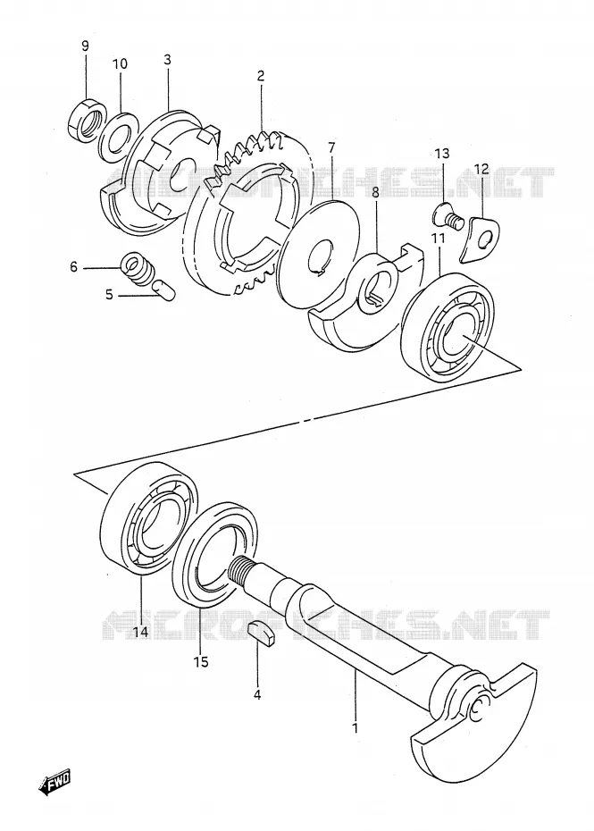 BALANCIER Suzuki MOTO 200 TS-R 1991  TS200RM(E28)
