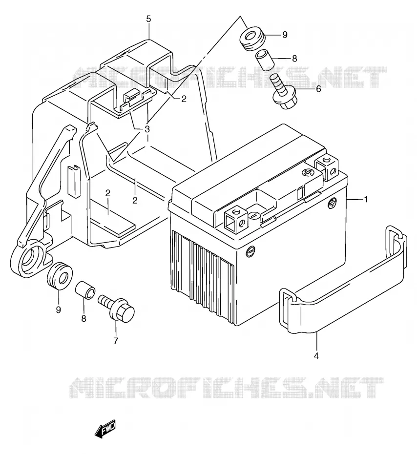 BATTERIE Suzuki MOTO 125 TS-R 1993  TS125RP(E2)