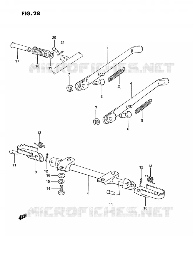BEQUILLE Suzuki MOTO 185 TS-ER 1992  TS185ERN(E24)