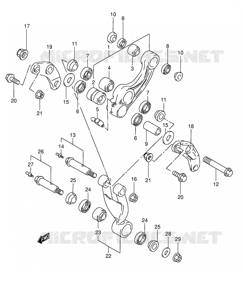 BIELLETTE D'AMORTISSEUR Suzuki MOTO 50 TS-X 1986  TS50XKG(E1)