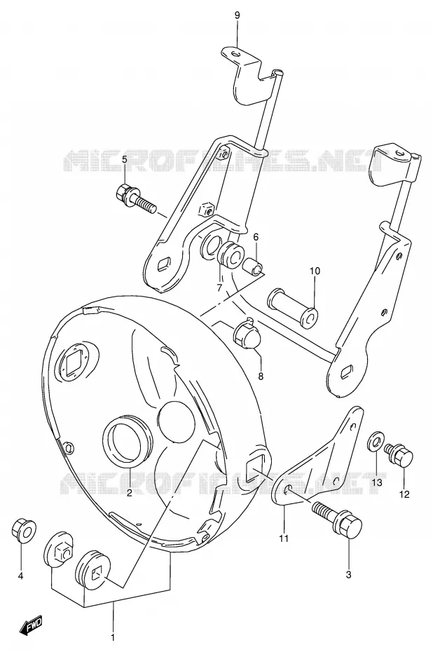 BOL DE PHARE (MODELE R/T) Suzuki MOTO 800 VX 1991  VX800UM(E4)