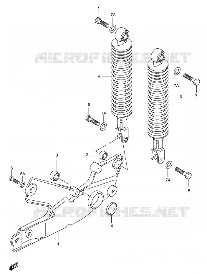 BRAS OSCILLANT ARRIERE Suzuki SCOOTER 150 BURGMAN 2003  UH150K3(P19)