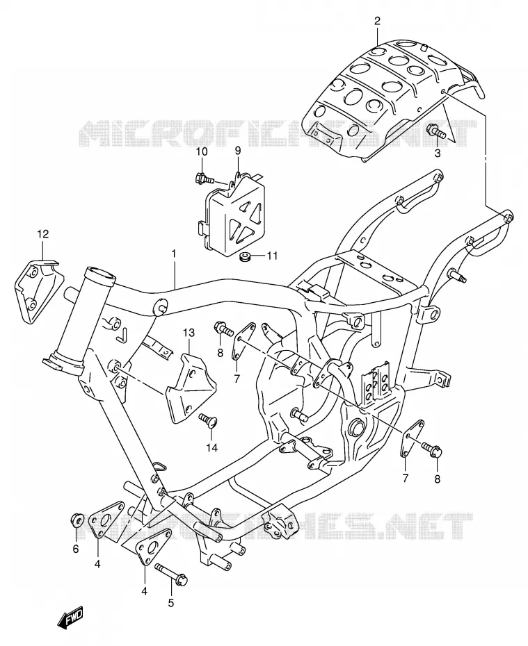 CADRE Suzuki MOTO 125 INTRUDER 2003  VL125LK3(E2)