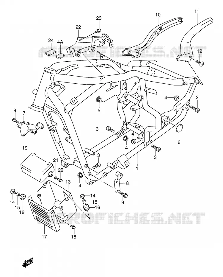 CADRE Suzuki MOTO 1500 INTRUDER 2002  VL1500K2(E2)