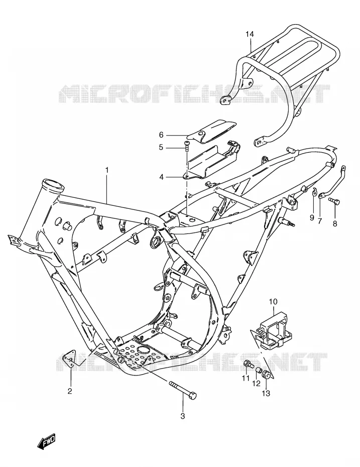 CADRE Suzuki MOTO 185 TS-ER 1999  TS185ERX(E1)