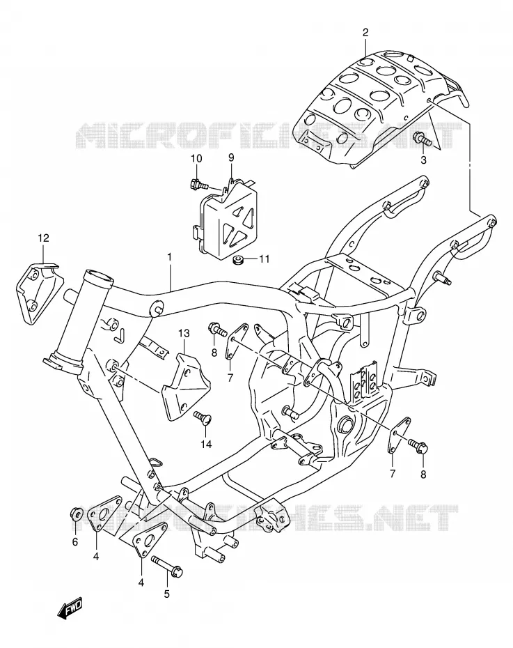 CADRE Suzuki MOTO 250 INTRUDER 2000  VL250Y(E2)