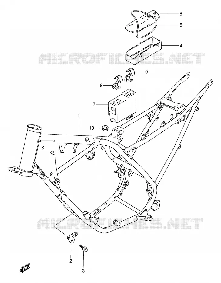 CADRE Suzuki MOTO 50 TS-W 1995  TS50WS(E6)