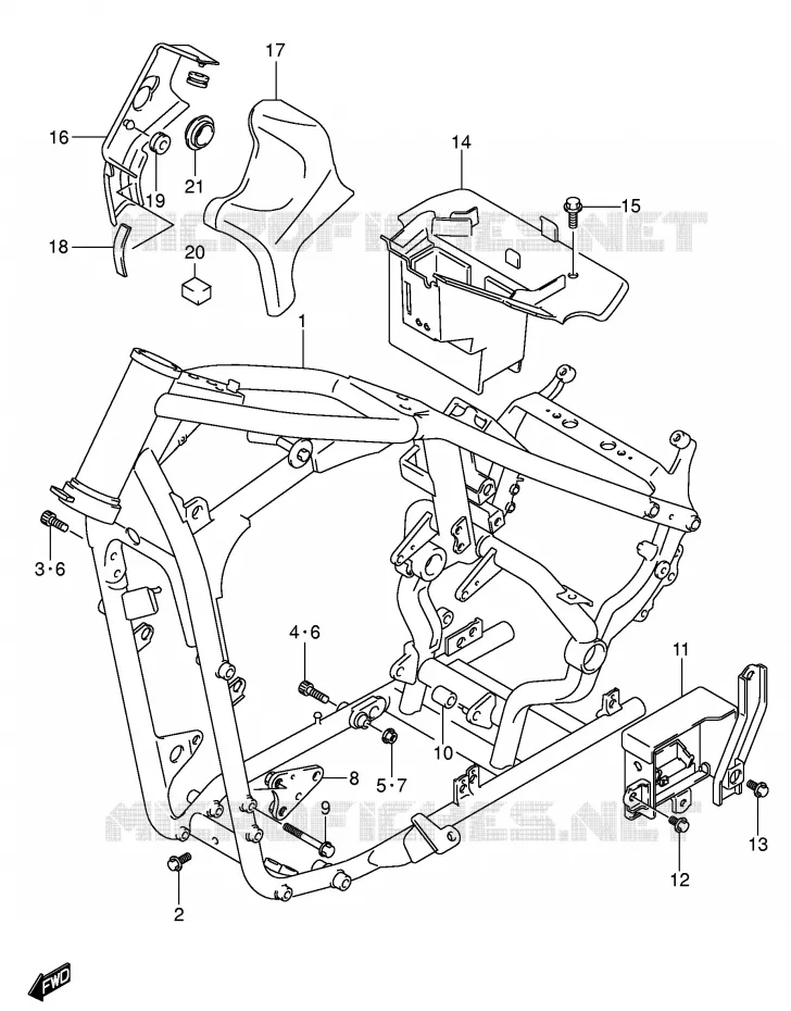 CADRE Suzuki MOTO 800 VOLUSIA 2002  VL800K2(E2)