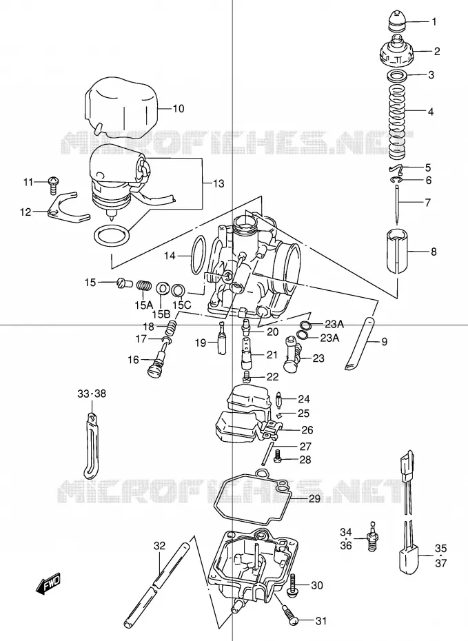 CARBURATEUR Suzuki MOTO 50 STREET-MAGIC 1998  TR50SW(E2)
