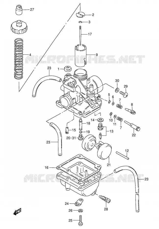 CARBURATEUR Suzuki MOTO 50 TS-W 1993  TS50WP(E6)