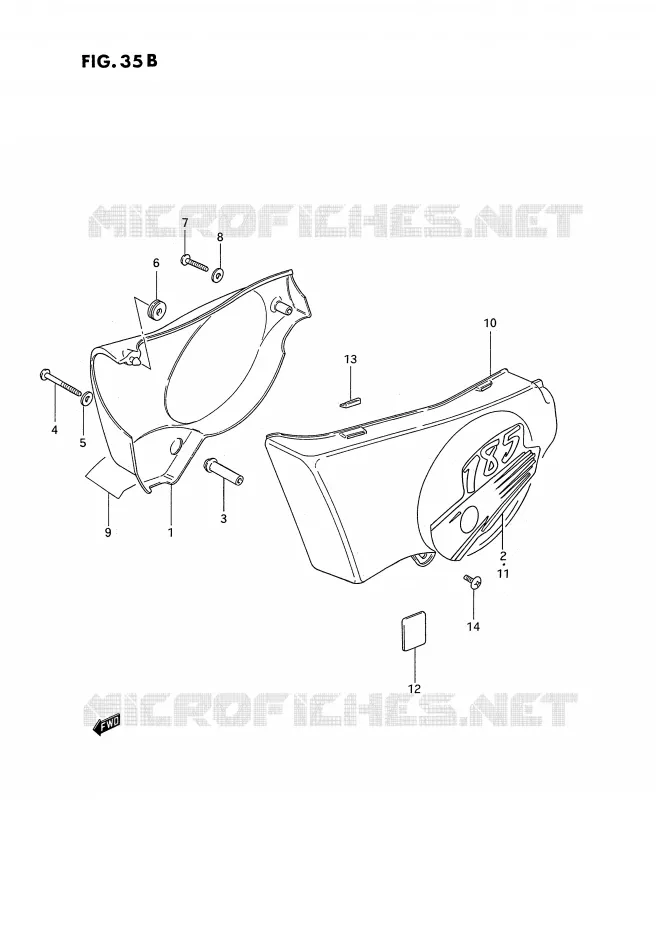CARENAGES ARRIERE  (MODELE P/R) Suzuki MOTO 185 TS-ER 1989  TS185ERK(E24)