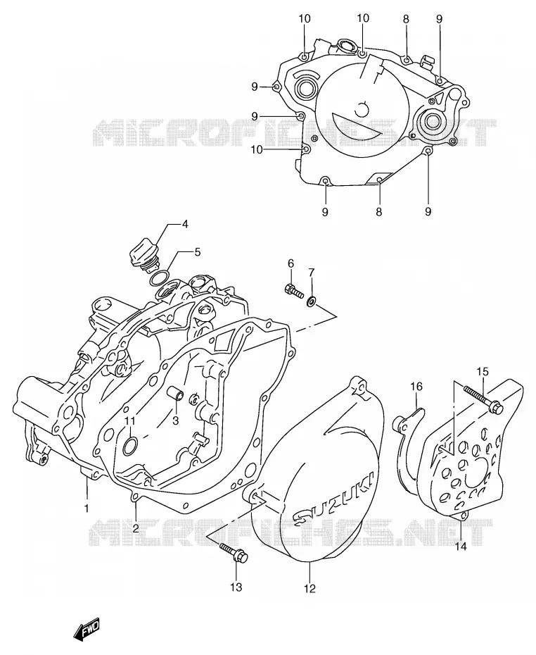 CARTER Suzuki MOTO 125 TS-R 1993  TS125RP(E2)