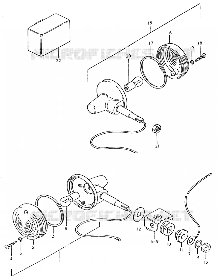 CLIGNOTANTS (E26) Suzuki MOTO 125 TS-ER 1996  TS125ERT(T/X)