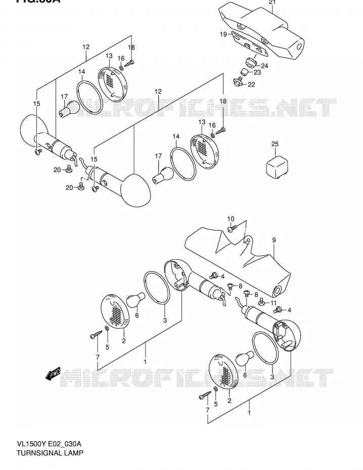 CLIGNOTANTS (MODELE K2/K3) Suzuki MOTO 1500 INTRUDER 2014  VL1500K3(E2)