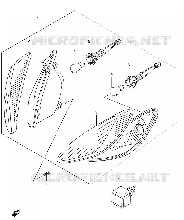 CLIGNOTANTS (MODELE K2/K3) Suzuki SCOOTER 150 BURGMAN 2005  UH150K5(P19)